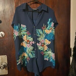 Button up sheer shirt